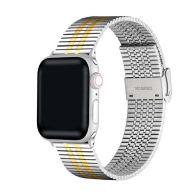Posh Tech Rory Silver & Gold Stainless Steel Replacement Band For Apple Watch Se & Series 7/6/5/4/3/2/1 - Size 38Mm/40Mm/41Mm
