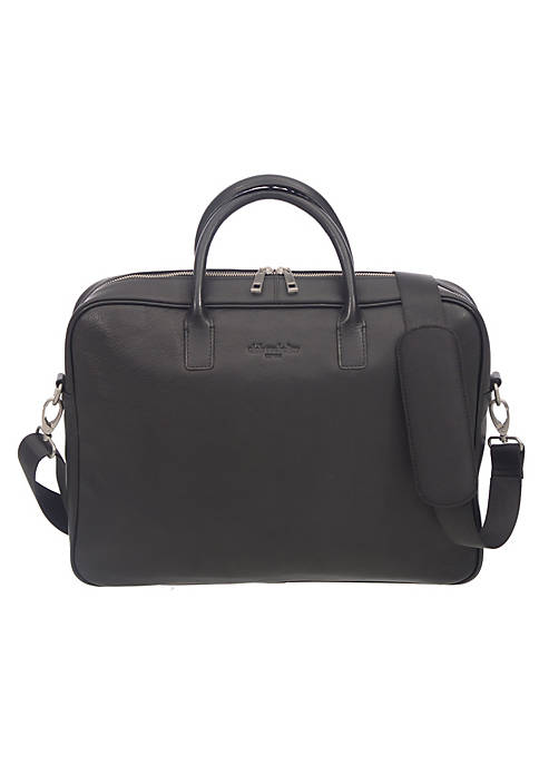 Club Rochelier TOP HANDLE MESSENGER LEATHER BRIEFCASE