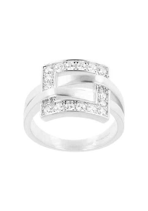 Lab Created Sterling Silver Cubic Zirconia 0.45 ct. t.w. Fancy Band Ring