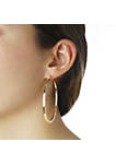 Lab Created Sterling Silver Polished Hoop Earrings 2.25