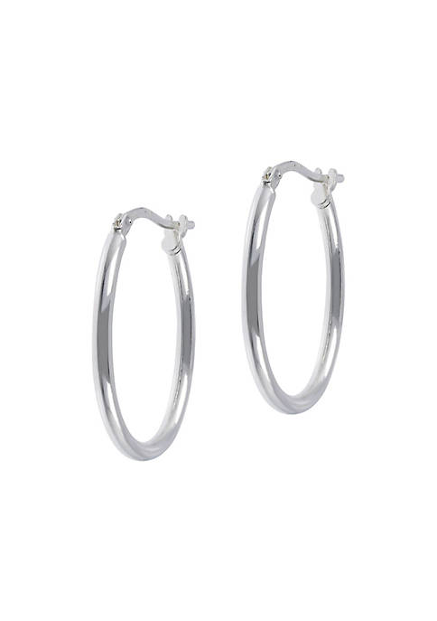 BIANCA MILANO Lab Created Sterling Silver Oval Hoop