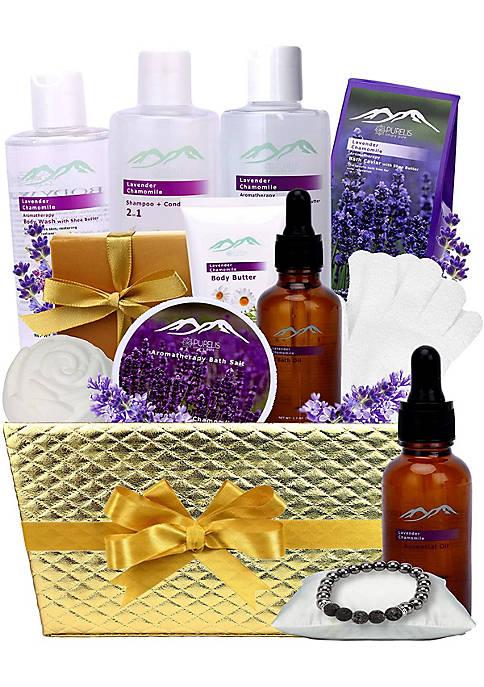 Pure Care Aromatherapy Lavender Chamomile Spa Gift Basket