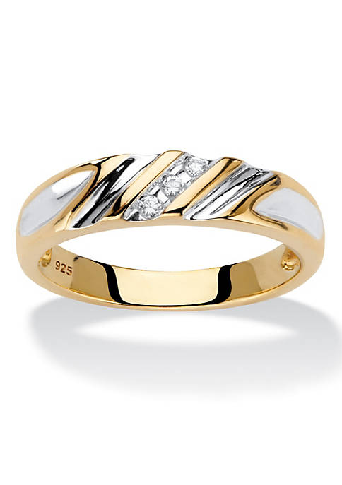 Palm Beach Jewelry Mens Diamond Accent Two-Tone Gold-Plated