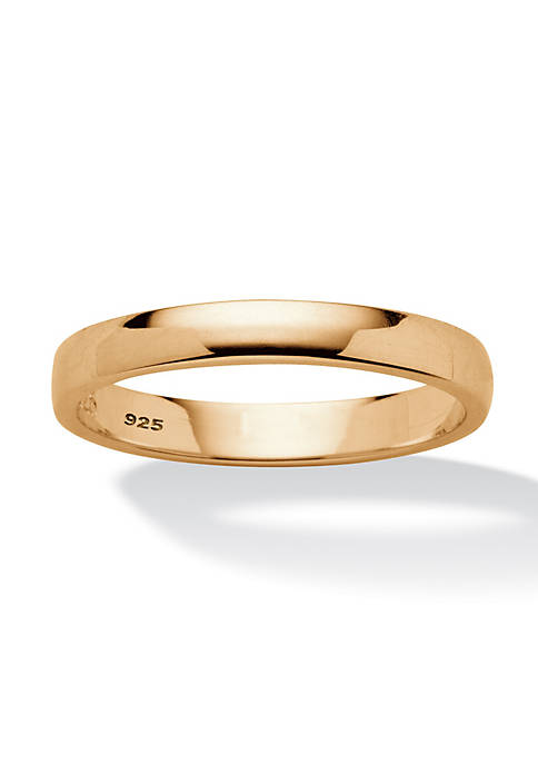 Palm Beach Jewelry Gold-Plated Sterling Silver Wedding Band