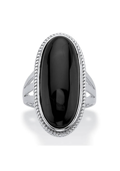 Palm Beach Jewelry Genuine Black Onyx Sterling Silver