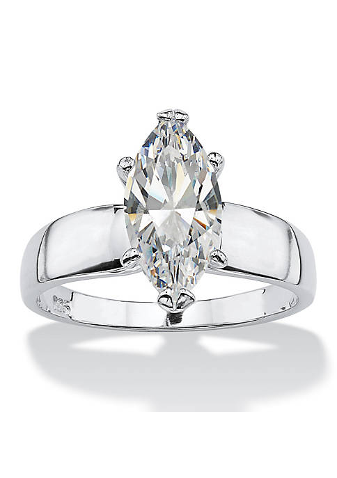 Palm Beach Jewelry 2.11 Cttw. Marquise-Cut Cubic Zirconia