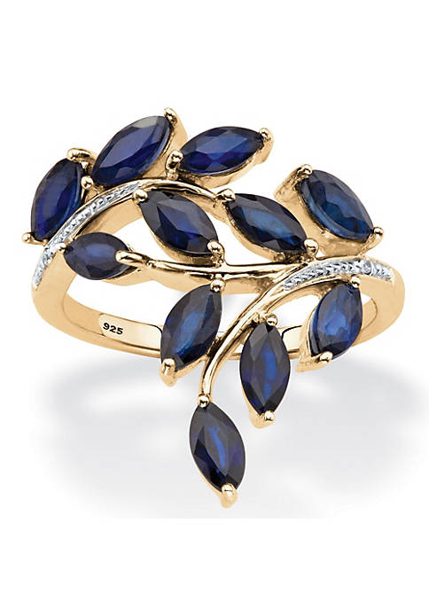 Palm Beach Jewelry 2.64 TCW Genuine Marquise-Cut Blue