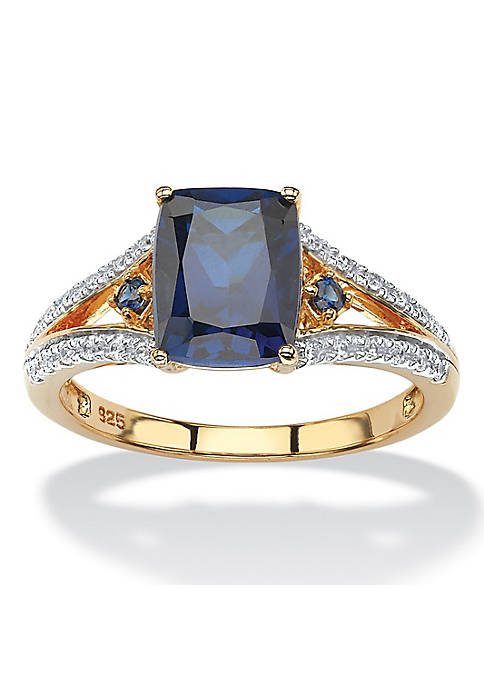 Palm Beach Jewelry 2.50 TCW Created Blue Sapphire