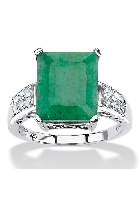 Palm Beach Jewelry 5.25 TCW Emerald-Cut Genuine Emerald