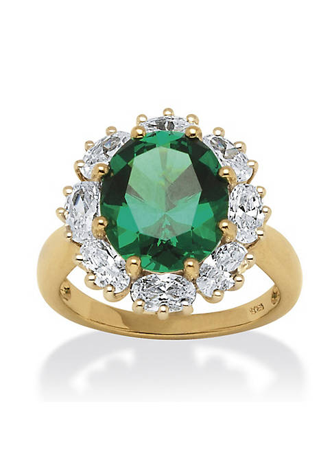Palm Beach Jewelry 7.08 TCW Created Emerald &