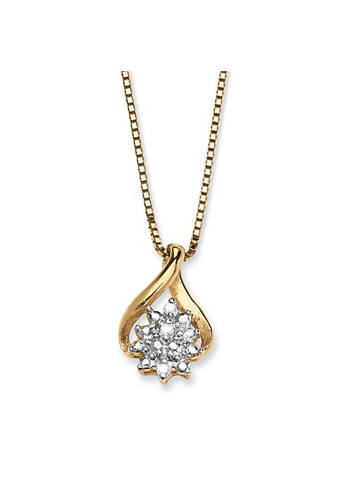 Palm Beach Jewelry Diamond Accent Cluster Pendant Necklace