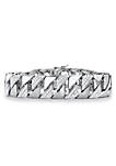 Mens Diamond Accent Silvertone Interlocking-Link Bracelet 8.5"