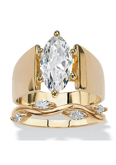 Palm Beach Jewelry 2.88 Cttw. Cubic Zirconia Gold-Plated