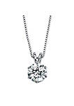 3 TCW Cubic Zirconia Pendant Necklace in Platinum over .925 Sterling Silver 18"