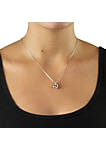 3 TCW Cubic Zirconia Pendant Necklace in Platinum over .925 Sterling Silver 18"