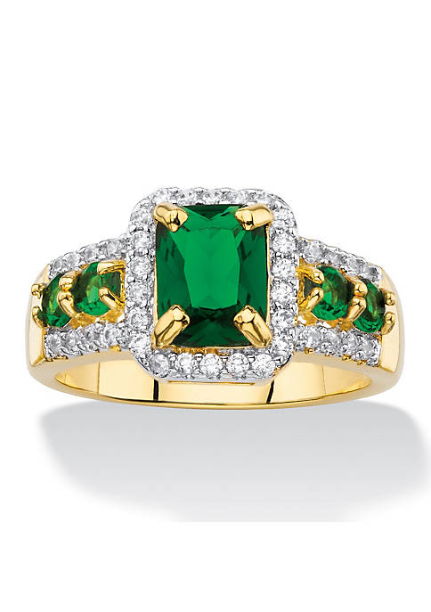 Palm Beach Jewelry 2.62 Cttw. Simulated Green Emerald