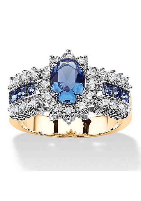 Palm Beach Jewelry .82 TCW Blue Crystal and