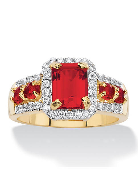 Palm Beach Jewelry 2.54 Cttw. Simulated Red Ruby