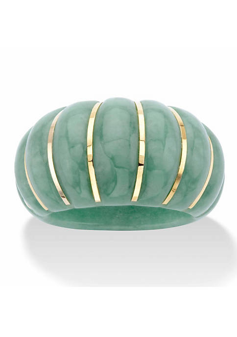 Palm Beach Jewelry Genuine Green Jade Solid 10k