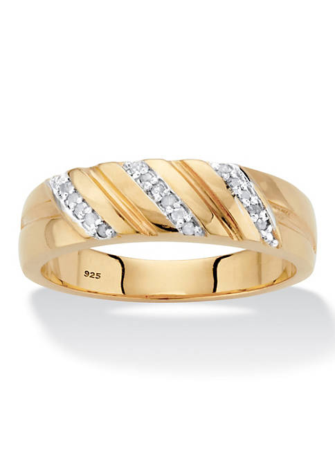 Palm Beach Jewelry Mens Diamond Accent 18k Gold