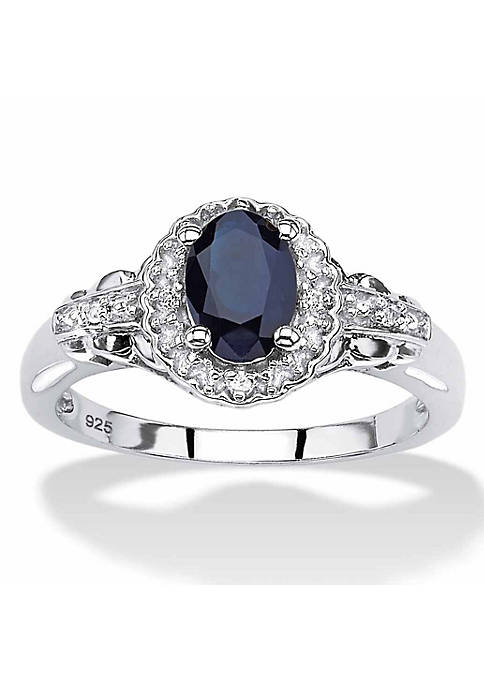 Palm Beach Jewelry 1.12 Cttw. Genuine Blue Sapphire