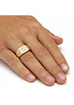 Mens 1/6 TCW Pave Diamond Grid Ring in Gold-Plated Sterling Silver