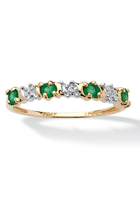 Palm Beach Jewelry .32 TCW Genuine Round Emerald