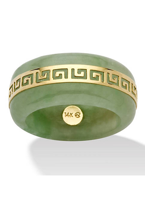 Palm Beach Jewelry Genuine Green Jade 14k Yellow