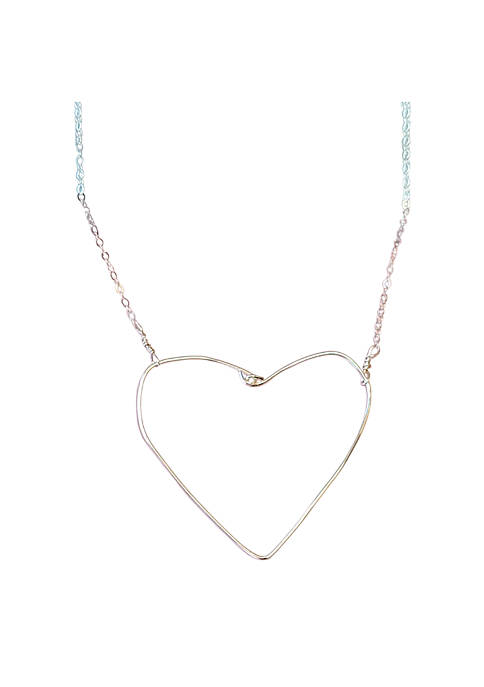 A Blonde and Her Bag Simple Heart Necklace