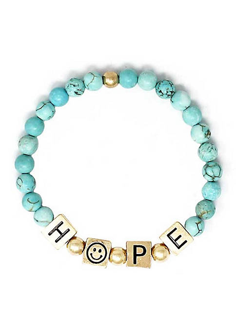 A Blonde and Her Bag "Hope" Turquoise Beaded