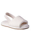 Womens Fleece Slippers with Elastic Strap