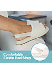 Womens Fleece Slippers with Elastic Strap