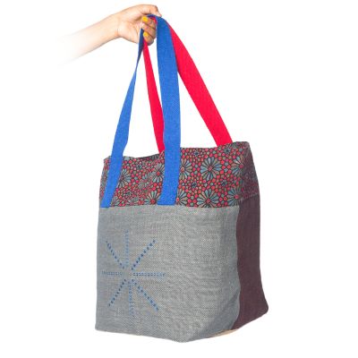 Ohrna Biponi Market Tote Reversible Handmade Hand-Embroidered Eco-Friendly Large Durable, 1 Liter -  689732662269