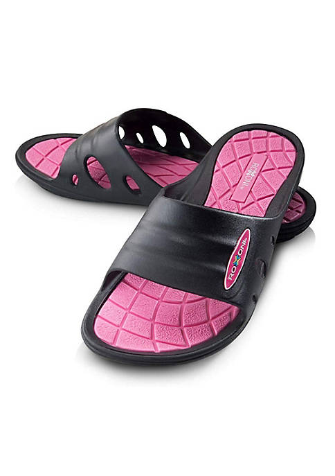 Schoenen damesschoenen Sandalen Open sandalen Roxoni Women Comfort Sandals Double Buckle Adjustable EVA Flat Slides Footbed Suede with Arch Support Non-Slip 