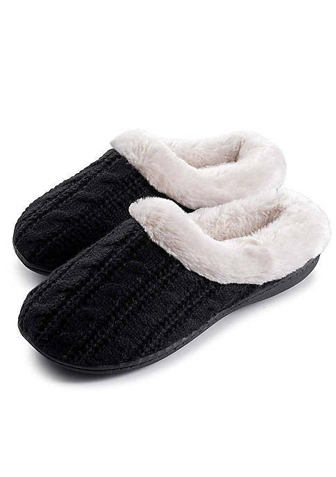 Roxoni Womens Slippers Cable Knit Super Cozy Comfort