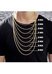 14K Gold 2MM Solid Rope Diamond-Cut Chain Necklace