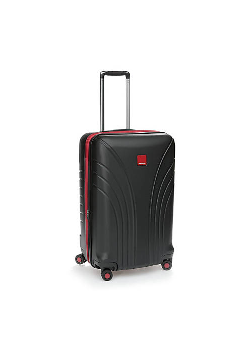 Hedgren Flight 24&quot; 4-Wheel Medium Luggage Black/red Combo