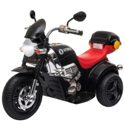 Aosom 6V Kids Motorcycle Dirt Bike Electric Battery Powered Ride On Toy Off Road Street Bike With Music And Horn Buttons Stable 3 Wheel Design And
