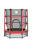 Φ5FT Kids Trampoline with Enclosure Net Steel Frame Indoor Outdoor Round Bouncer Rebounder Age 3 to 6 Years Old Red