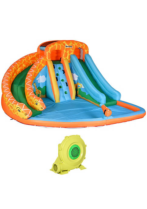 Outsunny Giraffe Style Kids Inflatable Water Slide 4