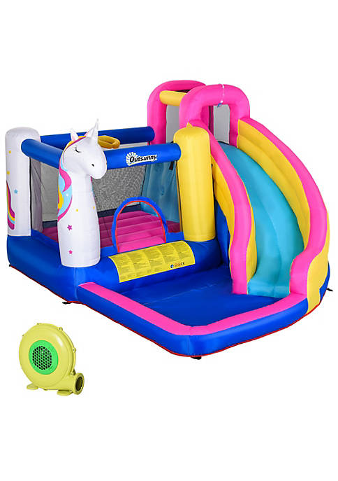 Outsunny Kids Bounce Castle House Inflatable Trampoline Water