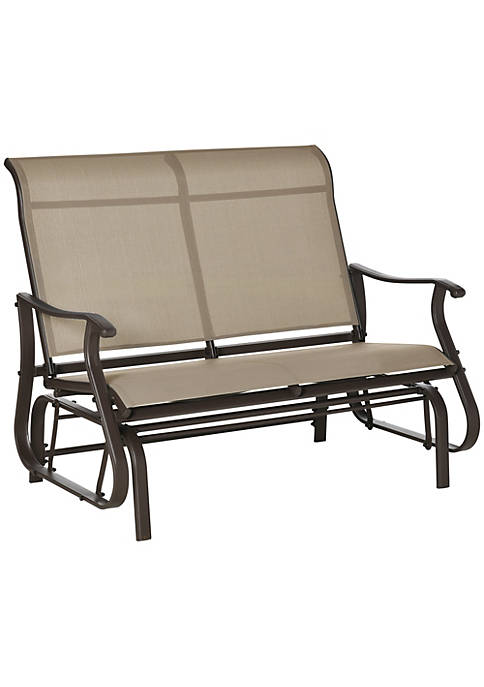 Outsunny 47&quot; Outdoor Double Glider Bench Patio Glider