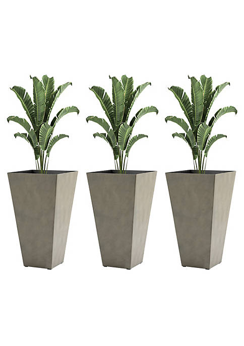 Outsunny 28&quot; Tall Plastic Flower Pot Set of