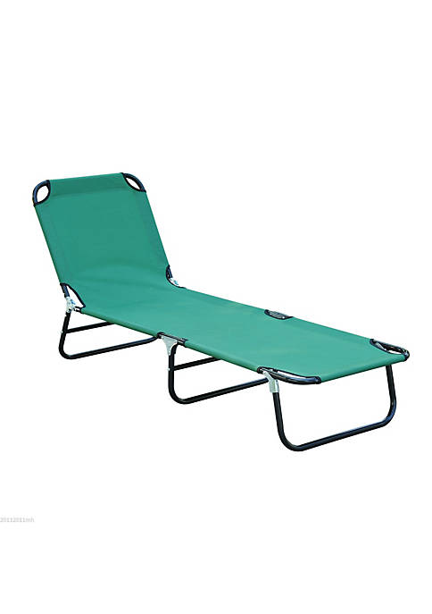 Outsunny Outdoor Sun Lounger Folding Chaise Lounge Chair