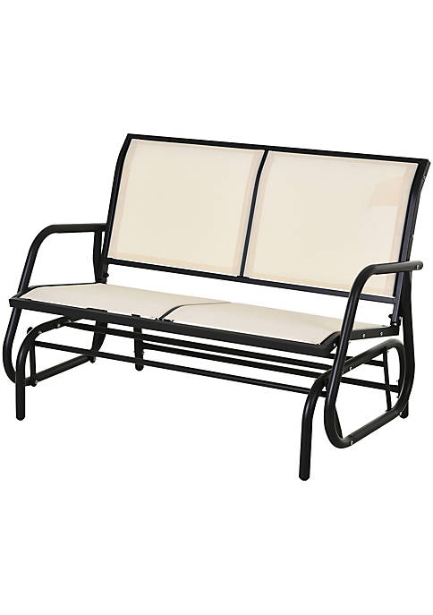 Outsunny 2 Person Outdoor Glider Bench Patio Double