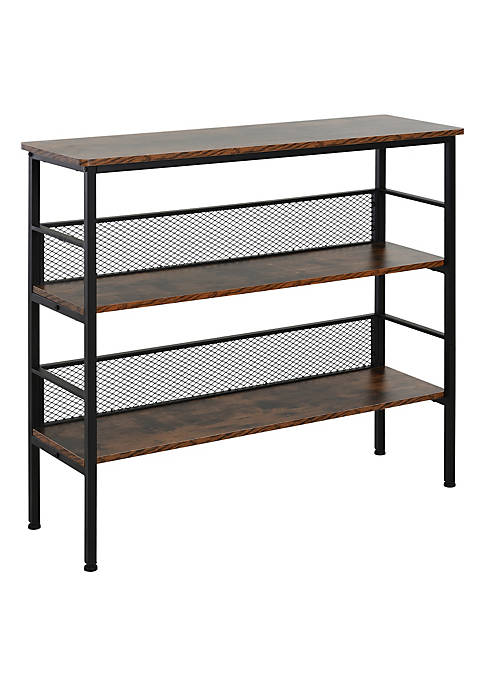 HOMCOM 3 Tier Console Table Industrial Style Storage