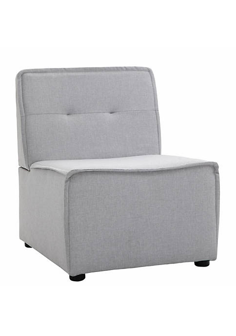 HOMCOM Modern Modular Accent Chair Armless Fabric Sectional
