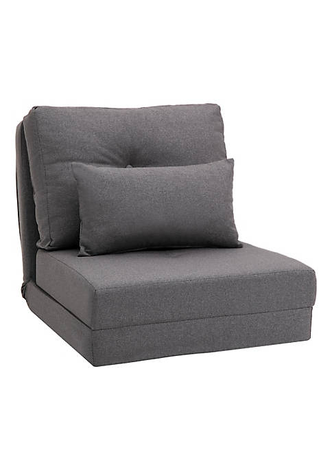 HOMCOM Convertible Flip Chair Floor Lazy Sofa Folding