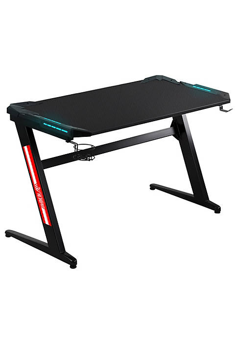 HOMCOM 47&quot; Racing Style Gaming Desk Z Shaped