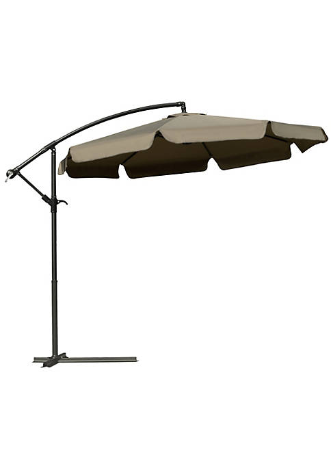 Outsunny 9FT Offset Hanging Patio Umbrella Cantilever Umbrella